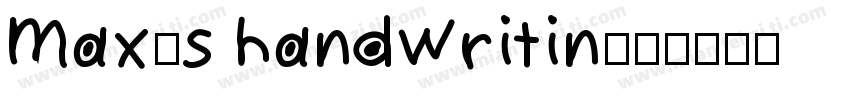 Max’s Handwritin字体转换